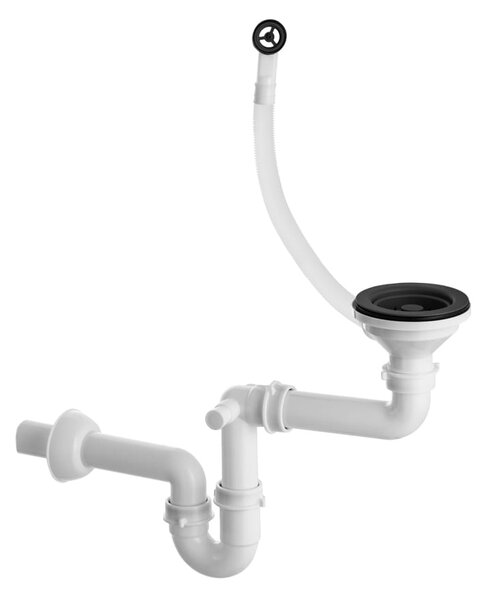 Chiuvetă de bucătărie din granit Sink Quality Sink55 780x460x215 mm + sifon grafit, grafit, SKQ-SINK.G.1KDOL.XB