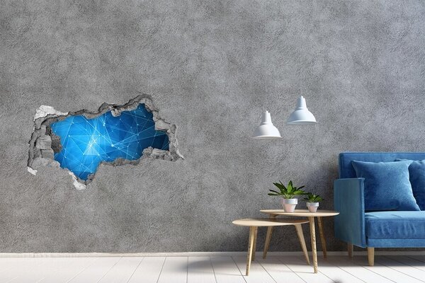 Fototapet un zid spart cu priveliște Spațiul digital din spatele peretelui