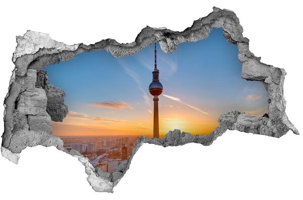 Autocolant autoadeziv gaură Apus de soare peste Berlin