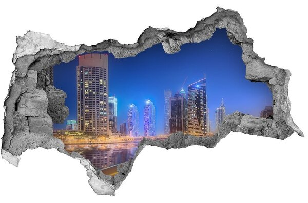 Fototapet 3D gaură în perete Dubai