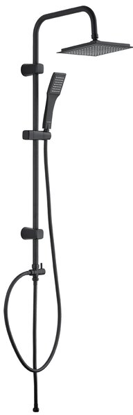 Coloană de duș Kuchinox Hiro cu cap de duș fix și manual, negru mat, LAV-PKH_70KX