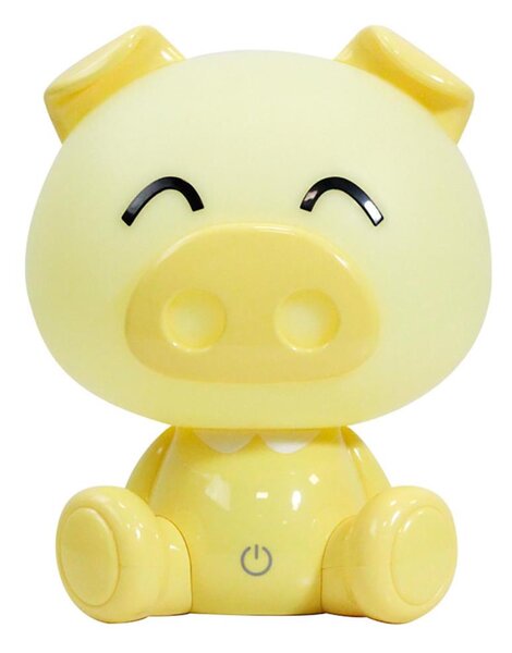 ONLI - Lampă de veghe LED reglabilă pentru copii PUPPIES LED/3W/230V 19 cm purceluș/galbenă