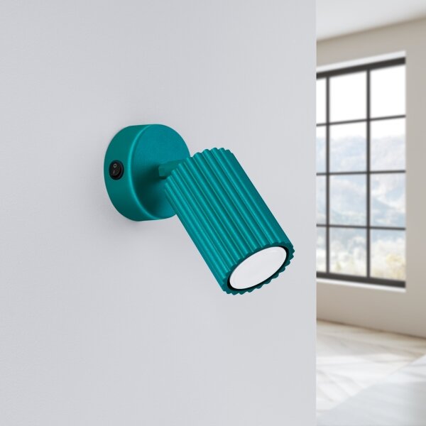 Brilagi - Aplică spot LED CRESTO 1xGU10/10W/230V turcoaz