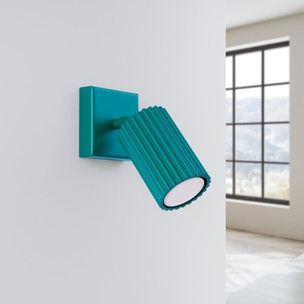 Brilagi - Aplica LED de perete cu spot CRESTO 1xGU10/10W/230V turcoaz