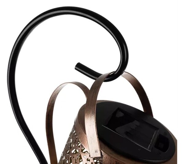 Lampa solara LED alb cald, tip stropitoare, senzor crepuscular, buton ON/OFF