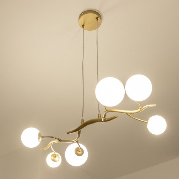 Lustră LED pe cablu Brilagi MISTEL 6xG9/3W/230V auriu/alb