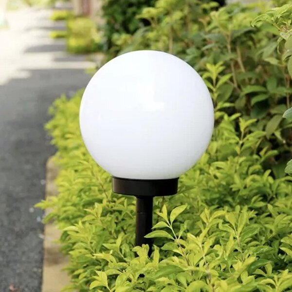 Lampi solare pentru alei, set 6 globuri, senzor amurg, LED cu lumina rece, timp de lucru 6 ore