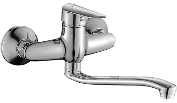 Kuchinox Cento, baterie lavoar cu montare pe perete, crom, LAV-BKC_050D