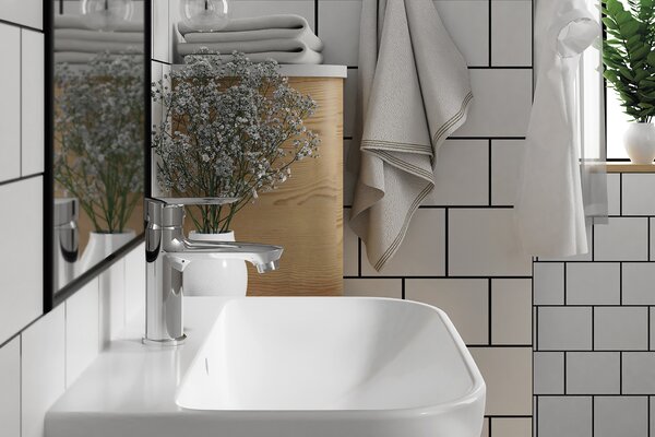 Kuchinox Cento, baterie lavoar cu dop de scurgere, cromat, LAV-BKC_022D