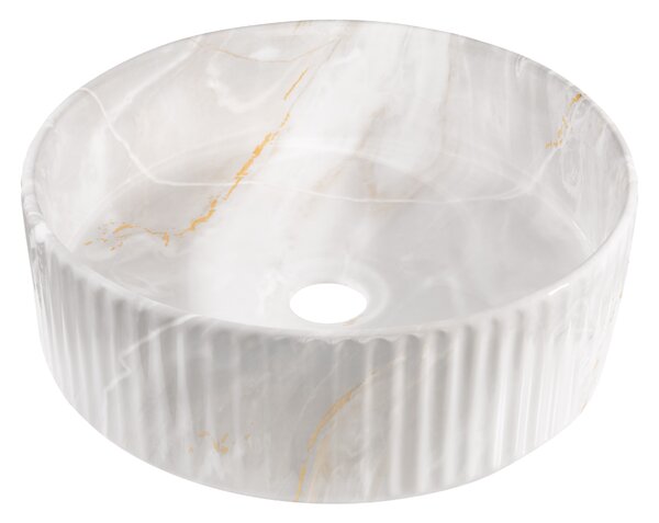 Lavoar de blat Invena Glamour Trend, 360x360x120 mm, imitație piatră, INV-CE-63-703-C