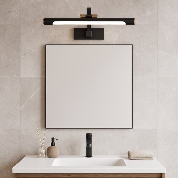 Aplica LED pentru oglindă de baie VINCI, 12 W, 230 V, 40 cm, IP44, negru