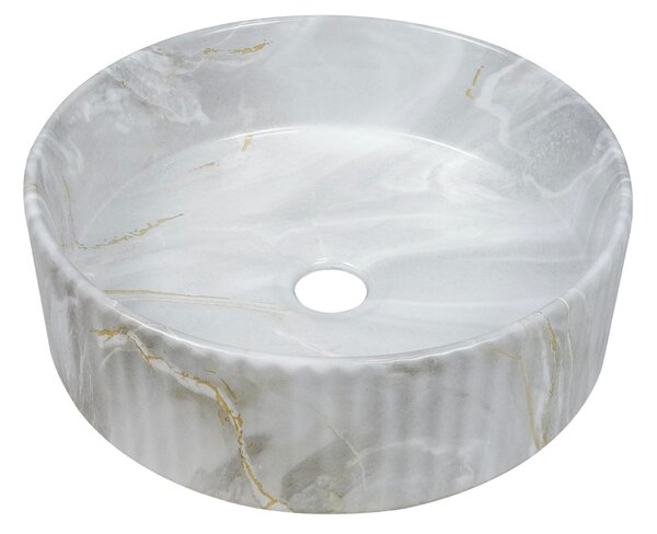 Lavoar de blat Invena Glamour Trend, 360x360x120 mm, imitație piatră, INV-CE-63-703-C