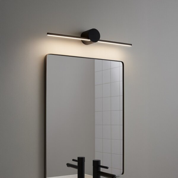 Aplica LED pentru oglindă de baie ARTIST, 6W/230V, 40 cm, IP44, negru