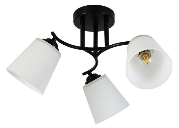 Plafonieră PAFOS, 3xE27, 15W, 230V, negru