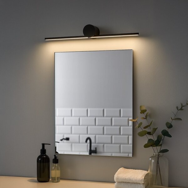 Aplica LED pentru oglindă de baie ARTIST, 6W/230V, 40 cm, IP44, negru