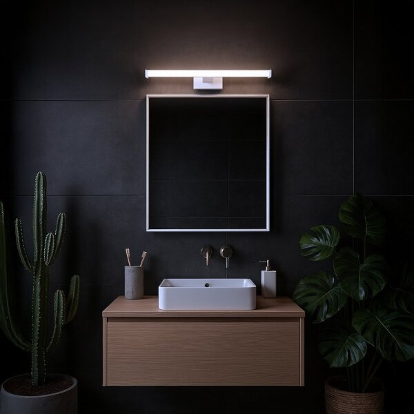 Aplica LED pentru oglindă de baie MIRORE, 8W, 230V, 40 cm, IP44, alb