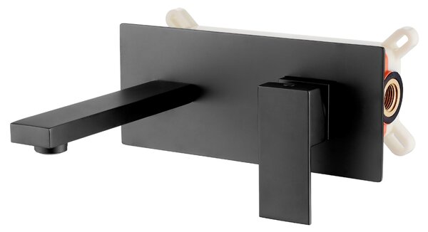 Invena Paros, baterie lavoar încastrată, negru mat, INV-BP-09-U04-L