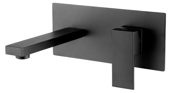 Invena Paros, baterie lavoar încastrată, negru mat, INV-BP-09-U04-L