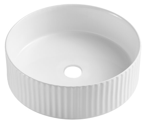 Invena Invena, lavoar ceramic rotund 360x360x120 mm, alb lucios, INV-CE-63-001-C