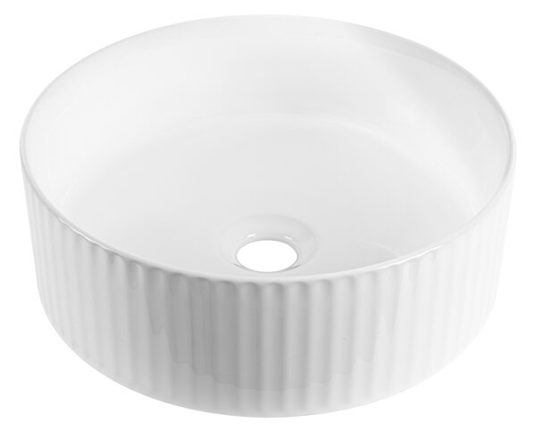 Invena Invena, lavoar ceramic rotund 360x360x120 mm, alb lucios, INV-CE-63-001-C