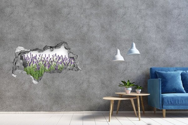 Autocolant 3D gaura cu priveliște Oază florală de lavandă