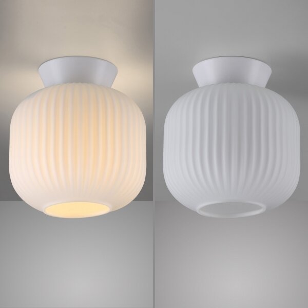 Schöner Wohnen 13574-16 - Plafonieră NAMI 1xE27/25W/230V, diam. 20 cm, albă