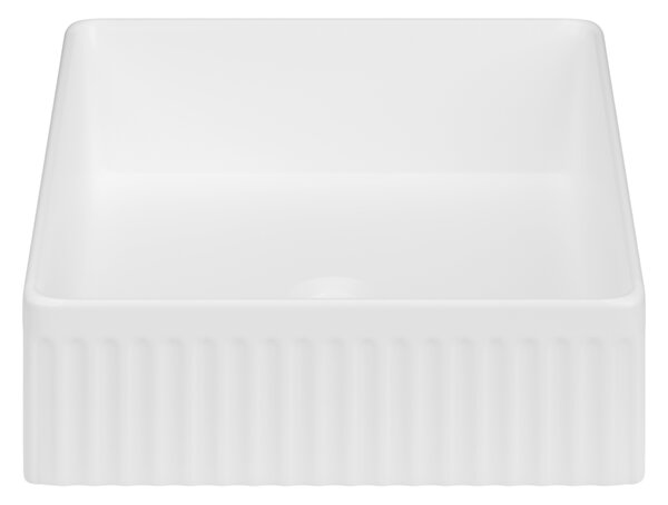 Invena Invena, lavoar ceramic pătrat 365x365x120 mm, alb lucios, INV-CE-63-K01-L
