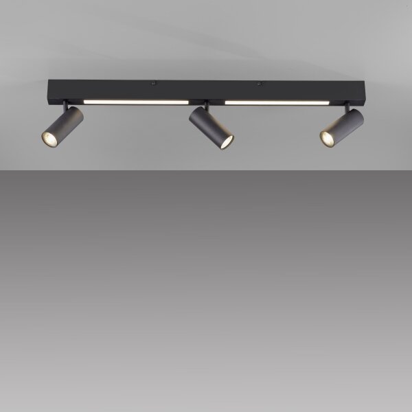 Schöner Wohnen 11794-18 - Spot LED DANTE 3xGU10/10W+LED/14,4W negru