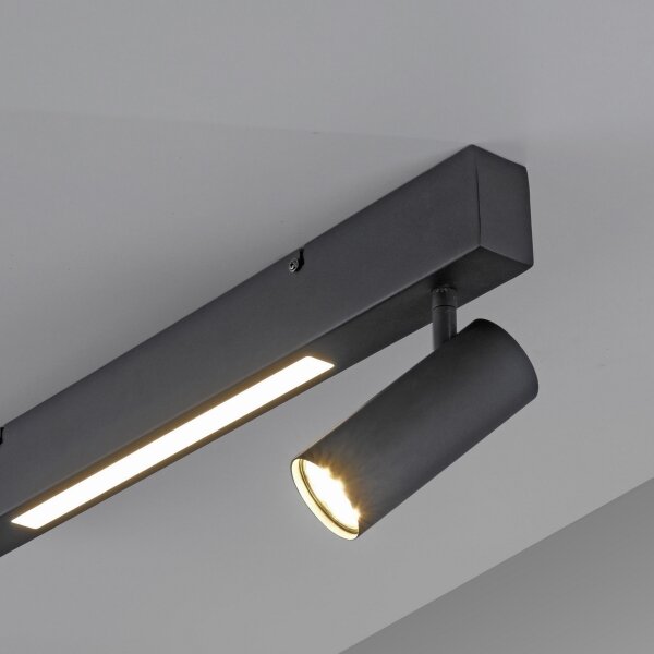 Schöner Wohnen 11793-18 - Spot LED DANTE 2xGU10/10W+LED/7,2W negru