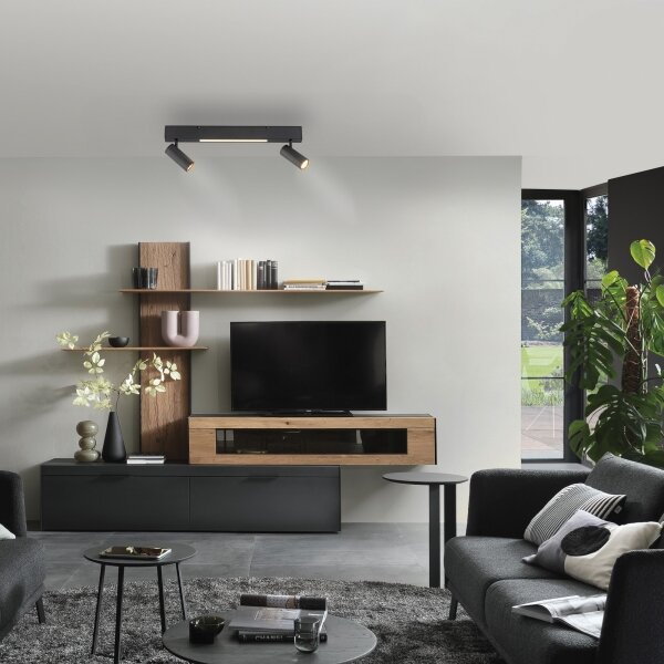 Schöner Wohnen 11793-18 - Spot LED DANTE 2xGU10/10W+LED/7,2W negru