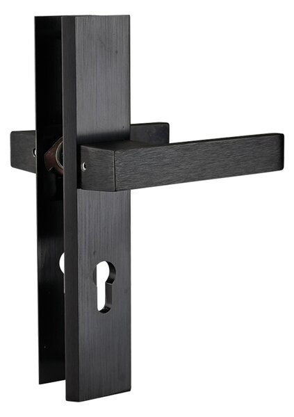 Mâner exterior pentru ușă Kuchinox Floko, pe montaj lung pentru cilindru, negru, LAV-KZF_912A
