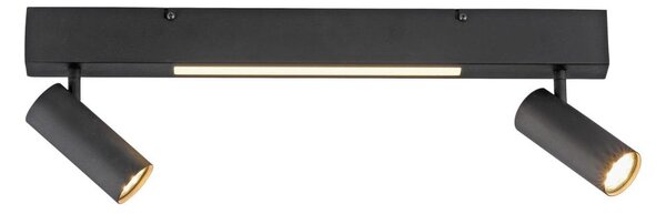 Schöner Wohnen 11793-18 - Spot LED DANTE 2xGU10/10W+LED/7,2W negru