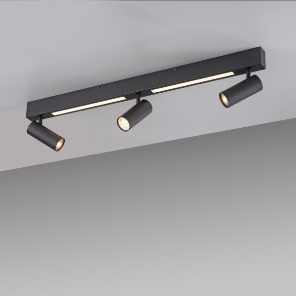 Schöner Wohnen 11794-18 - Spot LED DANTE 3xGU10/10W+LED/14,4W negru