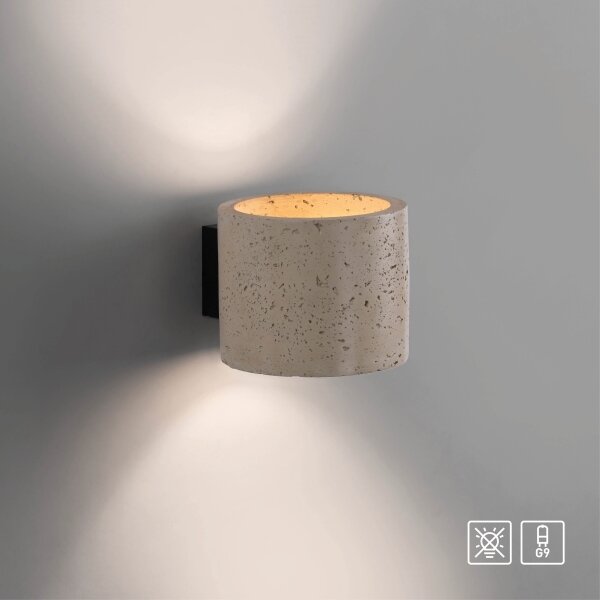 Schöner Wohnen 12542-42 - Aplica de perete TRAVENTA 1xG9/10W/230V beton