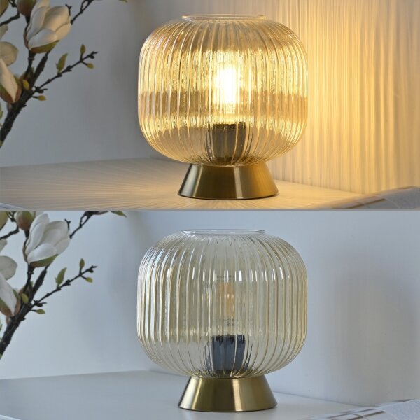 Lampă de masă NAMI Schöner Wohnen 13573-27, 1xE27/25W/230V, auriu/bej