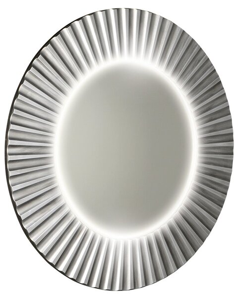 Sapho Sapho, oglindă rotundă PRIDE cu iluminare LED în ramă, diametru 90cm, argintie, PD952