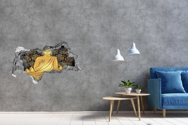 Autocolant autoadeziv gaură Buddha de aur înconjurat de o mandală