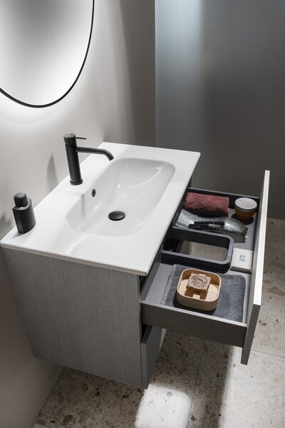 Sapho Sapho, dulap lavoar EZARA 69,8x52x46cm, alb lucios, EZ701-3030