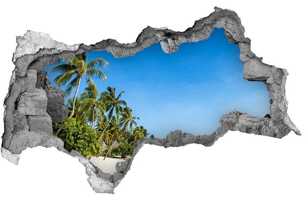 Fototapet un zid spart cu priveliște Plaja din Caraibe