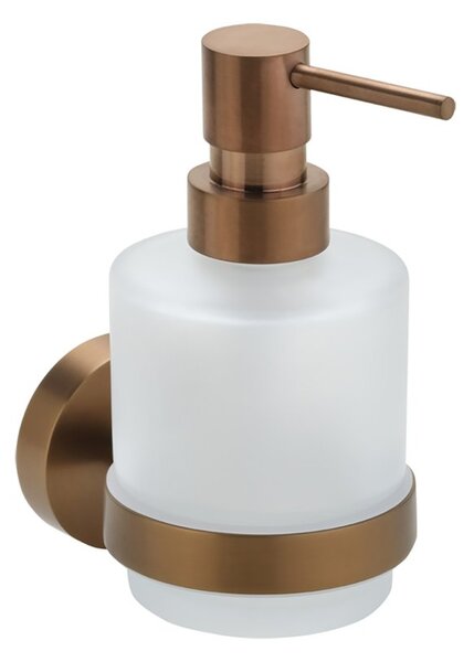 Sapho Sapho, dozator de săpun X-ROUND COPPER 200ml, sticlă cu lapte, cupru mat, XR103PG