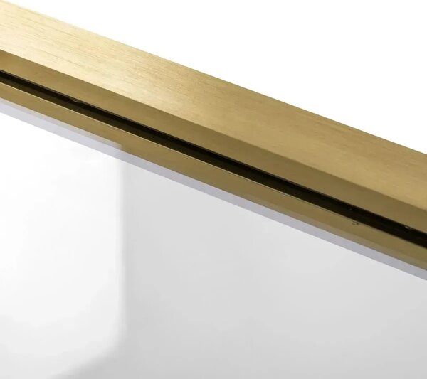 Rea Atlas, cabină de duș 90 (ușă) x 80 (perete), partea stângă, sticlă transparentă 6mm, profil auriu, KPL-K4770