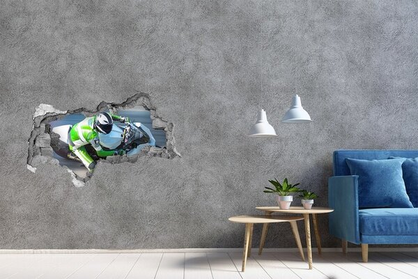 Autocolant autoadeziv gaură Cursă de motociclete în acțiune
