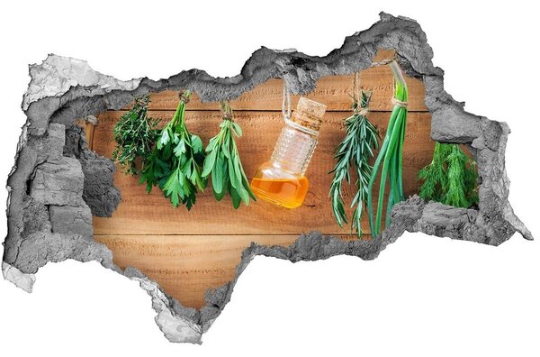 Autocolant autoadeziv gaură Ulei din plante într-un cadru rustic