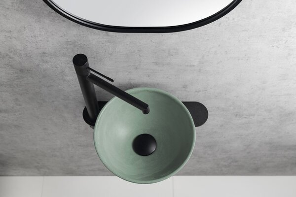 Sapho Sapho, lavoar de blat din beton MINOR, diametru 26cm, verde mat, MR26023