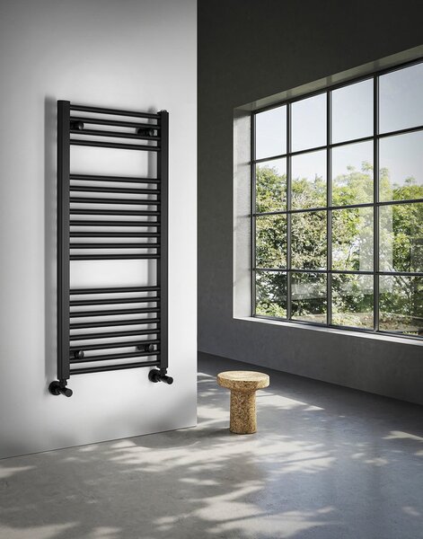 Aqualine Aqualine, radiator DIRECT cu racord lateral 450x960 mm, negru mat, ILR94B