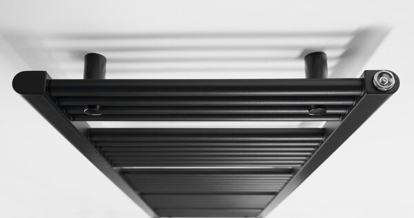 Aqualine Aqualine, radiator DIRECT cu racord lateral 450x1680 mm, negru mat, ILR64B