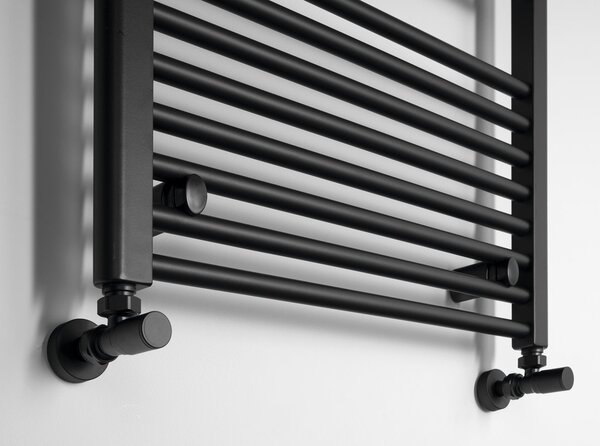 Aqualine Aqualine, radiator DIRECT cu racord lateral 600x1320 mm, negru mat, ILR36B