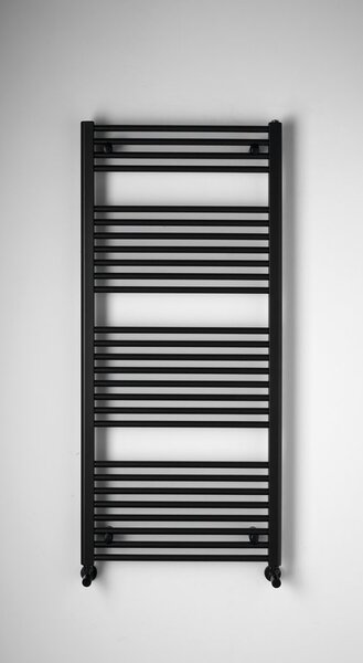 Aqualine Aqualine, radiator DIRECT cu racord lateral 600x1320 mm, negru mat, ILR36B