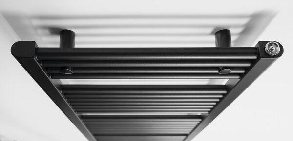 Aqualine Aqualine, radiator DIRECT cu racord lateral 450x1320 mm, negru mat, ILR34B