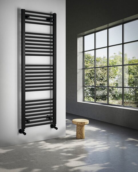 Aqualine Aqualine, radiator DIRECT cu racord lateral 450x1320 mm, negru mat, ILR34B
